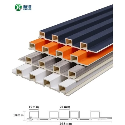 3D Wall Embossed Cladding WPC Fluted Wall Panel